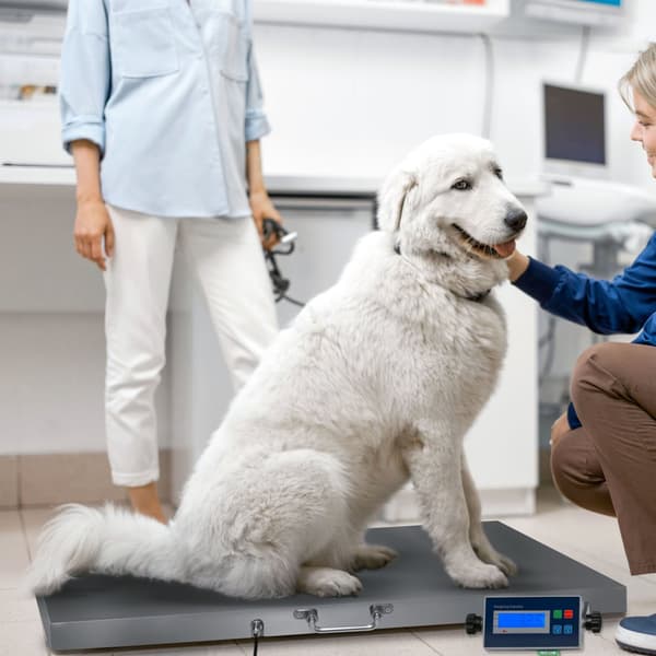 300kg Digital Veterinärvåg 90 x 60cm Markvåg Golvvåg Plattform Ackumulering Batteri Djur Boskap Husdjur Hund Katt Husdjursvåg Industri Lager och Paket