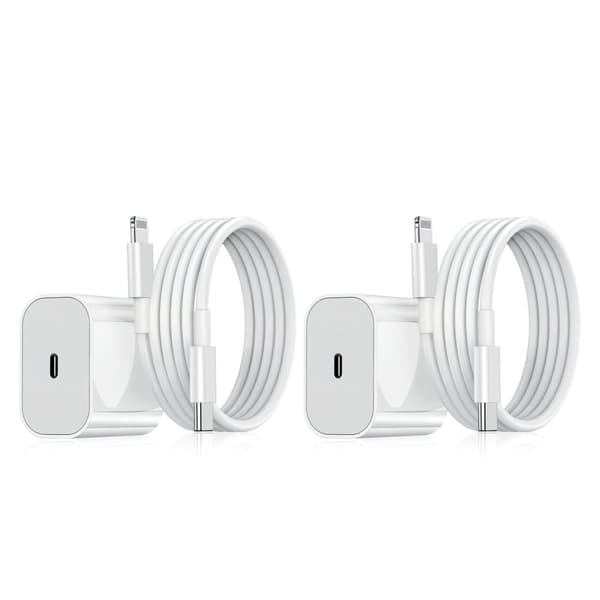 2-Pack - Laddare för iPhone Adapter+Kabel 20W USB-C Snabbladdare 2-Pack - Laddare för iPhone Adapter+Kabel 20W USB-C Snabbladdare