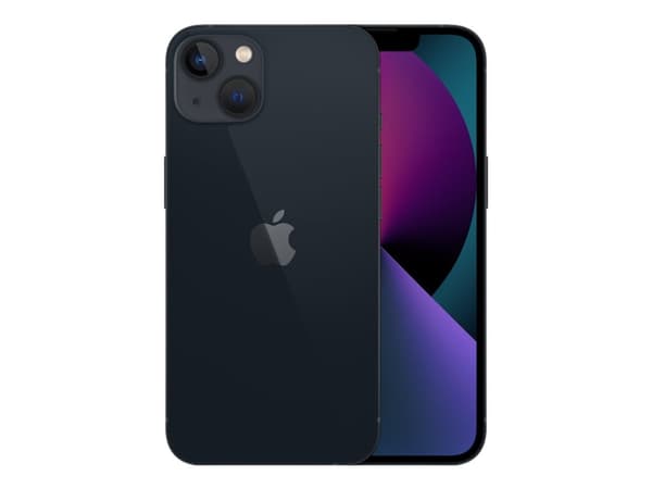 Apple iPhone 13 - 5G smartphone - dual-SIM / Internminne 128 GB - OLED-skärm - 6.1" - 2532 x 1170 pixlar - 2 bakre kameror 12 MP, 12 MP - front camer Svart Apple iPhone 13 - 5G smartphone - dual-SIM / Internminne 128 GB - OLED-skärm - 6.1" - 2532 x 1170 pixlar - 2 bakre kameror 12 MP, 12 MP - front camer Svart