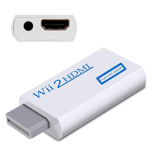 INF HDMI-adapter Kompatibel med Nintendo Wii - Full HD 1080p Hvit INF HDMI-adapter Kompatibel med Nintendo Wii - Full HD 1080p Hvit
