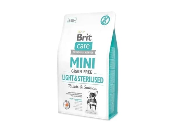 Brit Care Mini Light & Sterilised, Mini (5 - 10kg), Kanin, Lax, 2 kg Brit Care Mini Light & Sterilised, Mini (5 - 10kg), Kanin, Lax, 2 kg