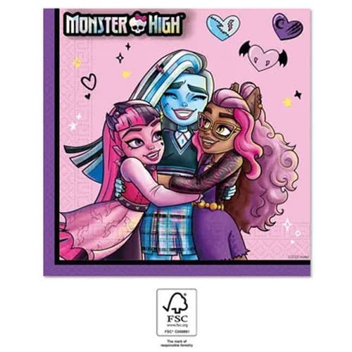 Monster High Servetter 33 cm - 20 st
