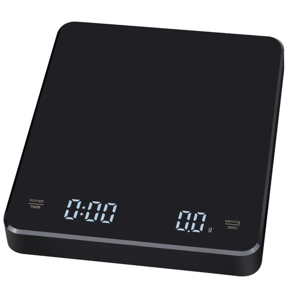 INF Genopladelig kaffevægt med timer 3 kg / 0,1 g Sort INF Genopladelig kaffevægt med timer 3 kg / 0,1 g Sort