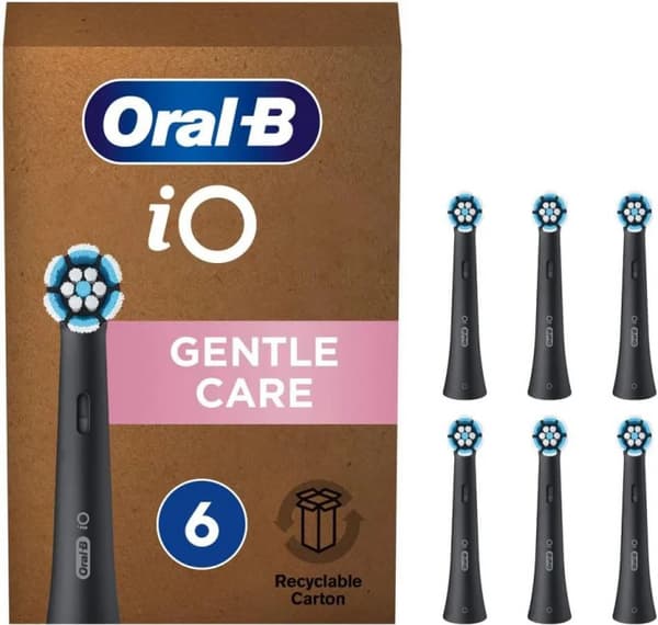 Oral B iO Gentle Care 6-pakning svart
