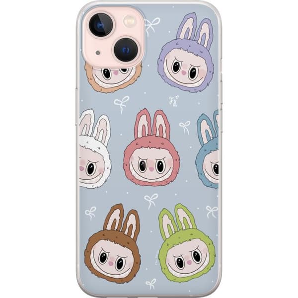 Apple iPhone 13 Gjennomsiktig deksel Pastel Labubu