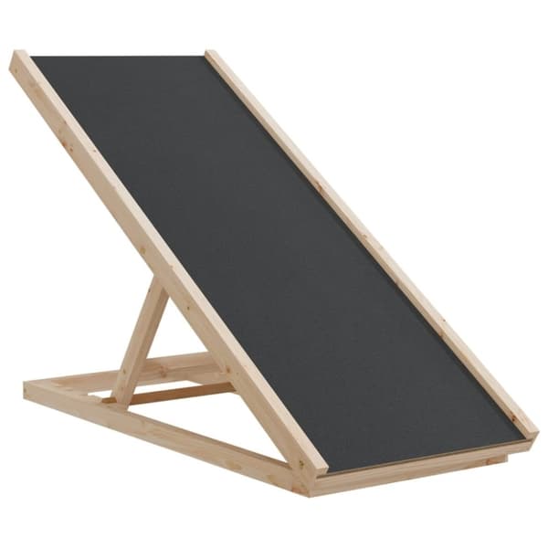 vidaXL Hundramp grå 100x40 cm massiv gran