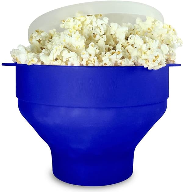 INF Popcornskål silikon hopfällbar Blå INF Popcornskål silikon hopfällbar Blå