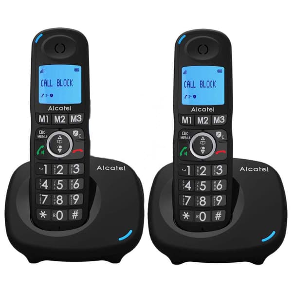 Alcatel Trådløs Fastnettelefon Dect Xl535 Duo Sort Sort