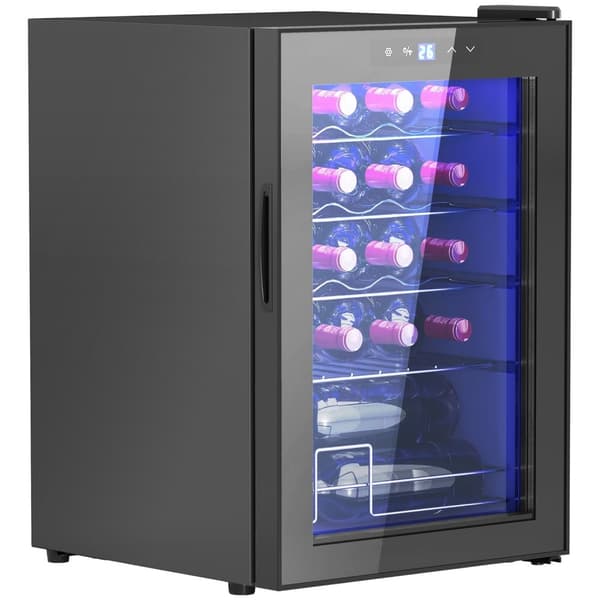 Rootz 20 Bottle Lille vin køleskab - Mini Beverage Cooler - Stille afkøling - 53L kapacitet - 43W x 45d x 64H cm